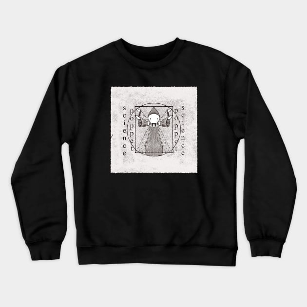 Vitruvian Poppet in Black and White Crewneck Sweatshirt by LisaSnellings
